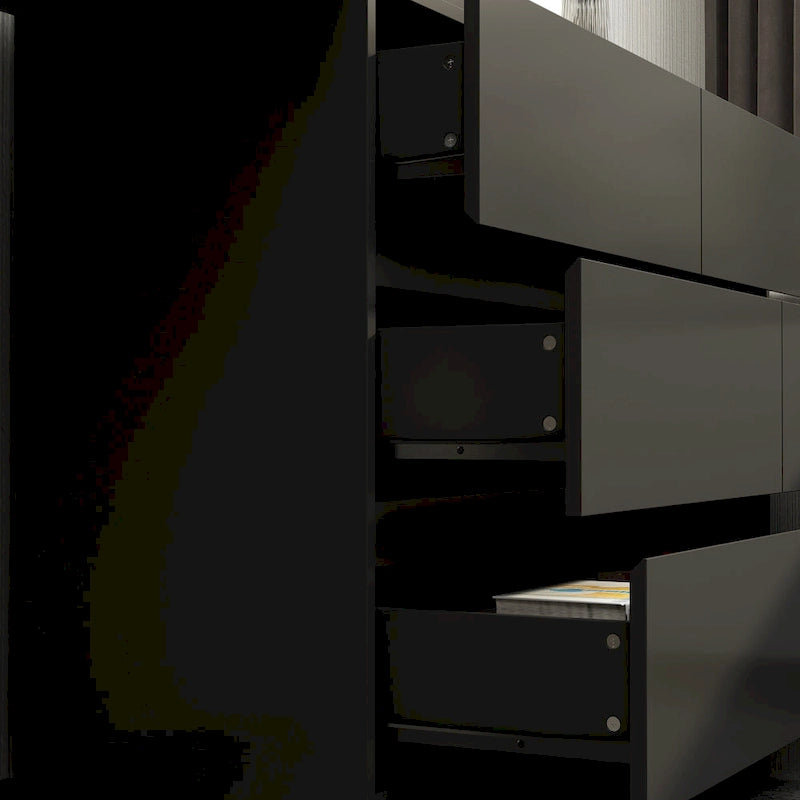 Coiffeuse rotative avec 6 tiroirs