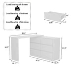 Coiffeuse rotative avec 6 tiroirs