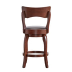 Tabouret pivotant marron de 24 pouces, hauteur comptoir