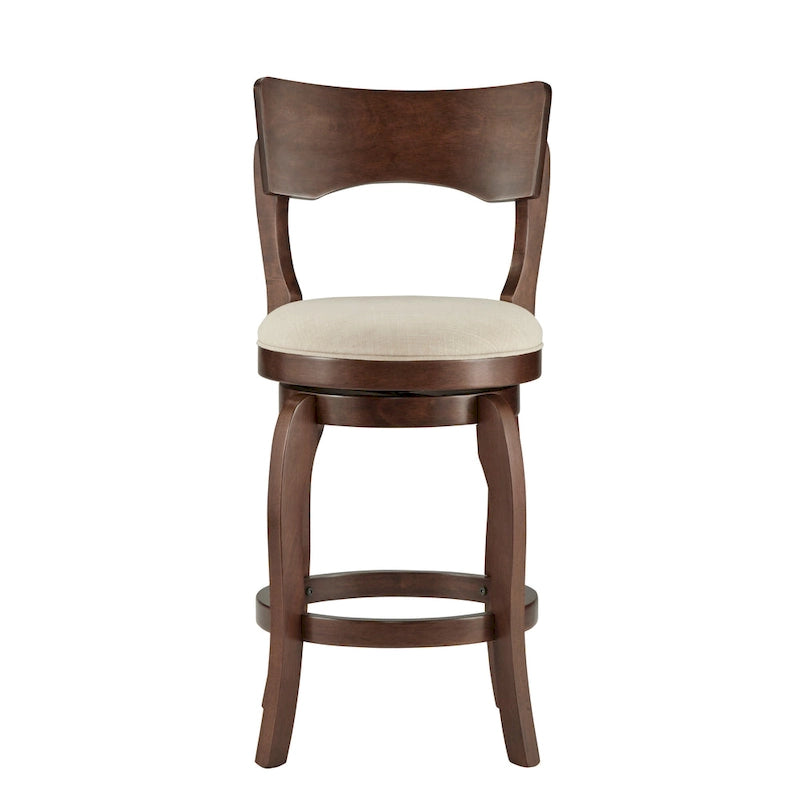 Tabouret pivotant marron de 24 pouces, hauteur comptoir