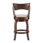 Tabouret pivotant marron de 24 pouces, hauteur comptoir
