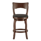 Tabouret pivotant marron de 24 pouces, hauteur comptoir