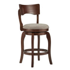 Tabouret pivotant marron de 24 pouces, hauteur comptoir