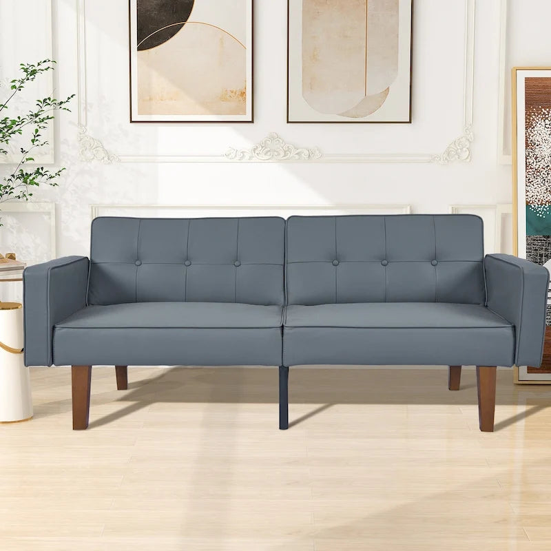 Canapé-lit futon avec mousse à mémoire de forme, causeuse convertible pliable