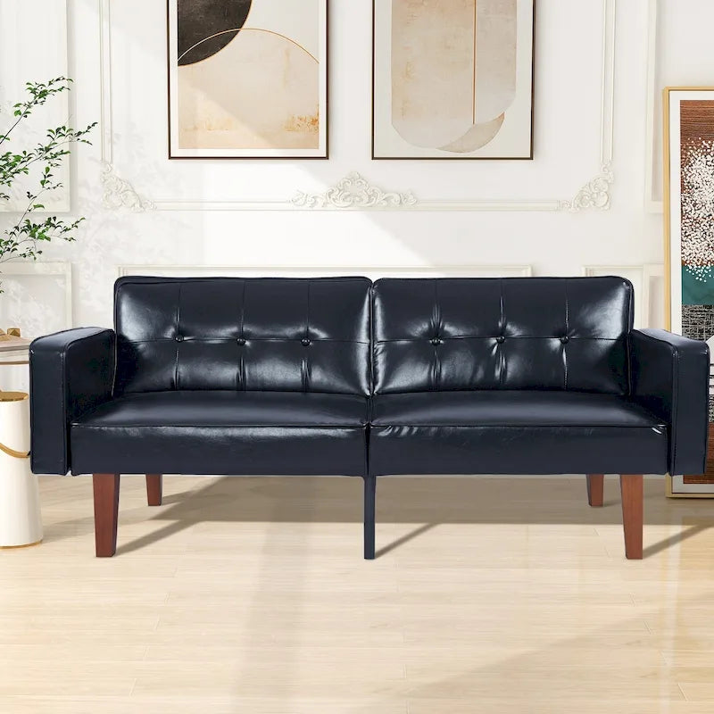 Canapé-lit futon avec mousse à mémoire de forme, causeuse convertible pliable