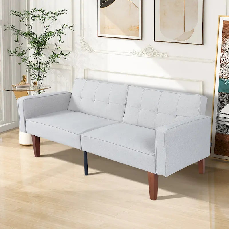 Canapé-lit futon avec mousse à mémoire de forme, causeuse convertible pliable