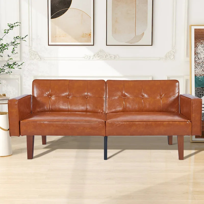 Canapé-lit futon avec mousse à mémoire de forme, causeuse convertible pliable