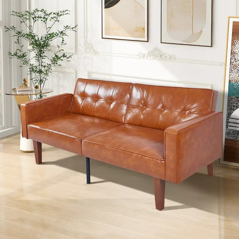 Canapé-lit futon avec mousse à mémoire de forme, causeuse convertible pliable