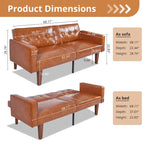 Canapé-lit futon avec mousse à mémoire de forme, causeuse convertible pliable