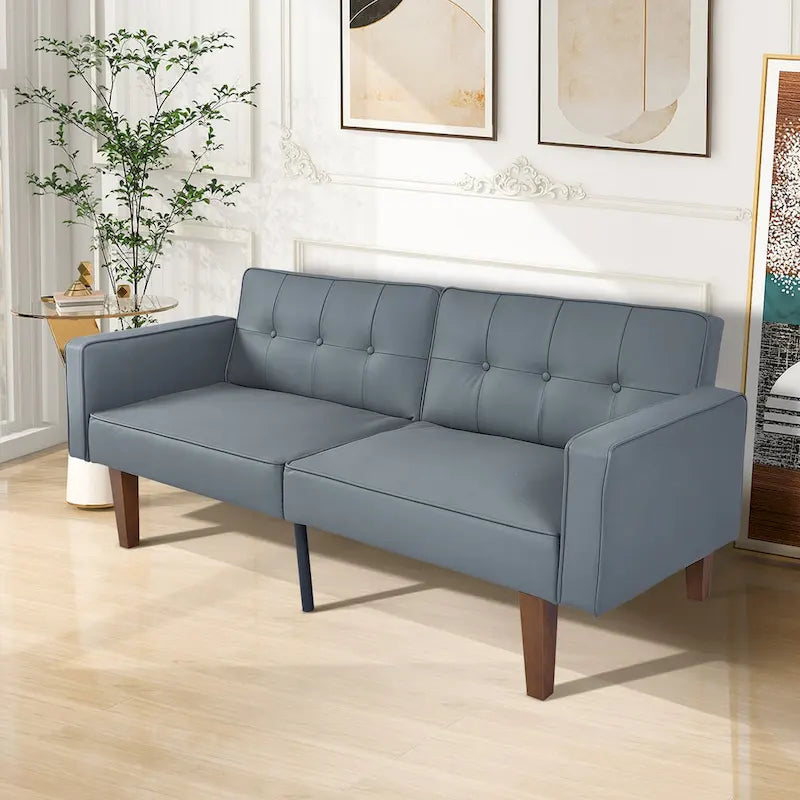 Canapé-lit futon avec mousse à mémoire de forme, causeuse convertible pliable