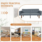 Canapé-lit futon avec mousse à mémoire de forme, causeuse convertible pliable