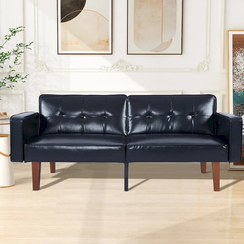 Canapé-lit futon avec mousse à mémoire de forme, causeuse convertible pliable