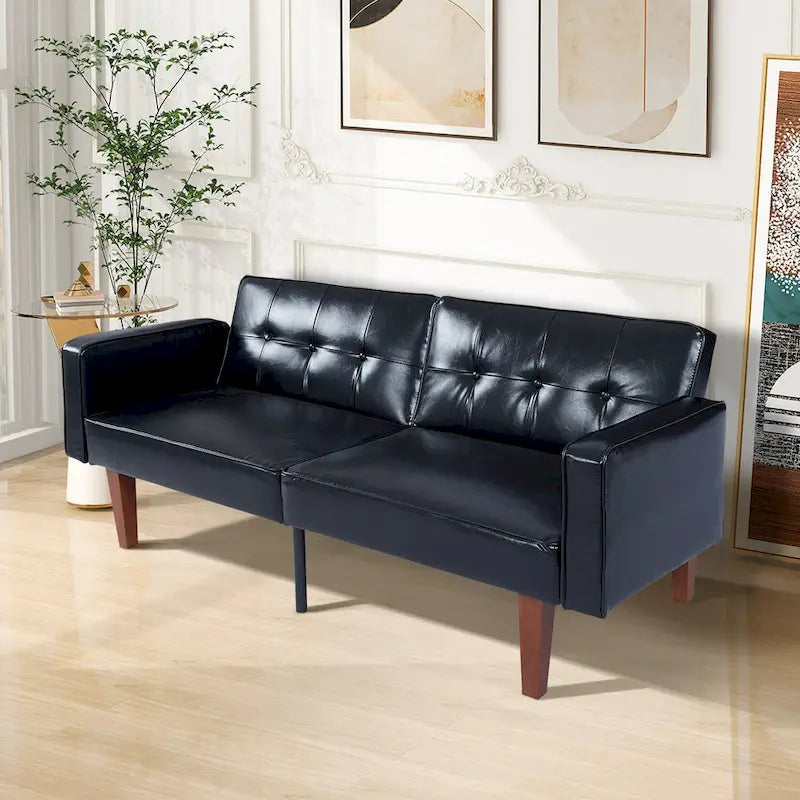 Canapé-lit futon avec mousse à mémoire de forme, causeuse convertible pliable