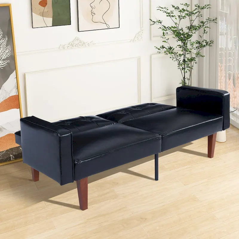 Canapé-lit futon avec mousse à mémoire de forme, causeuse convertible pliable