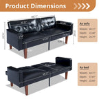 Canapé-lit futon avec mousse à mémoire de forme, causeuse convertible pliable