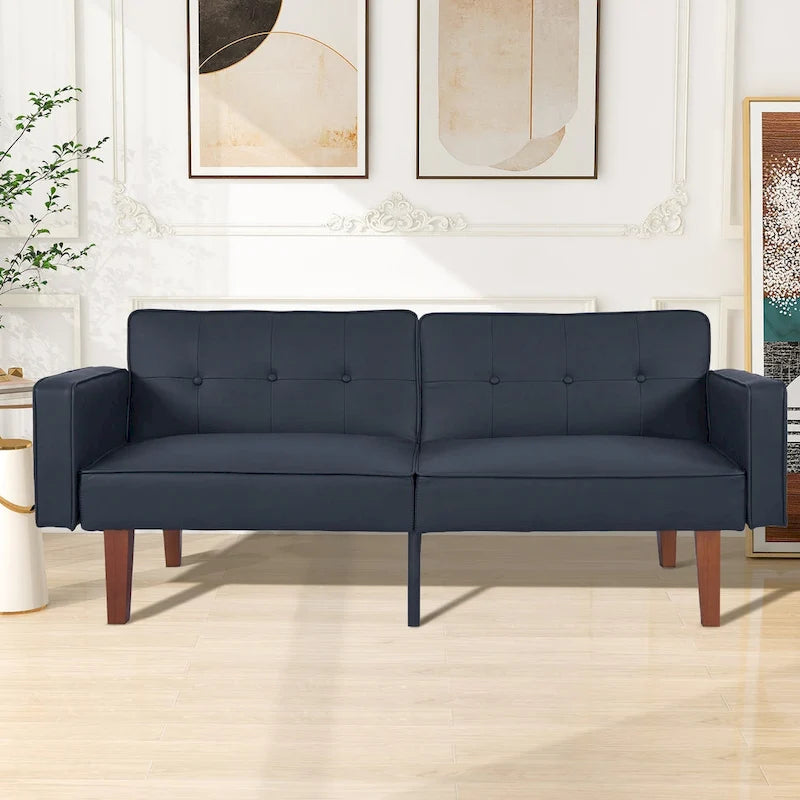 Canapé-lit futon avec mousse à mémoire de forme, causeuse convertible pliable