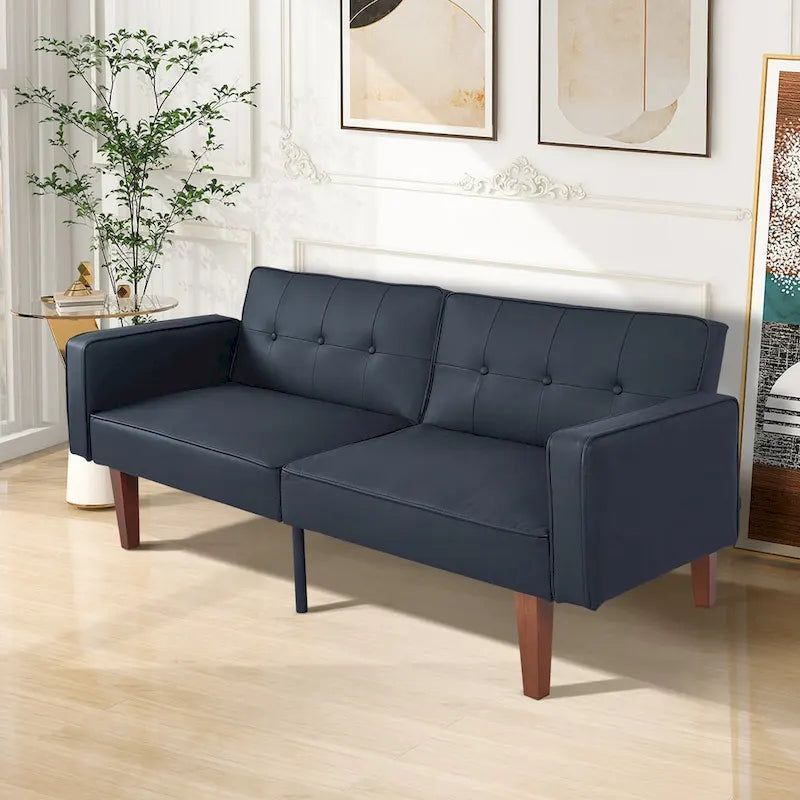 Canapé-lit futon avec mousse à mémoire de forme, causeuse convertible pliable