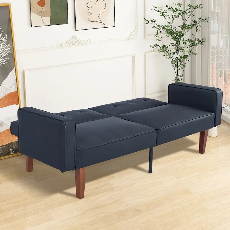 Canapé-lit futon avec mousse à mémoire de forme, causeuse convertible pliable