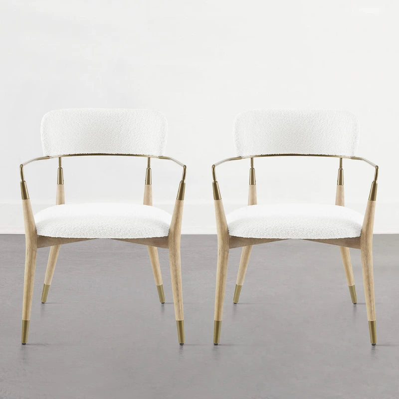 Chaise de salle à manger d'appoint en bois massif du milieu du siècle