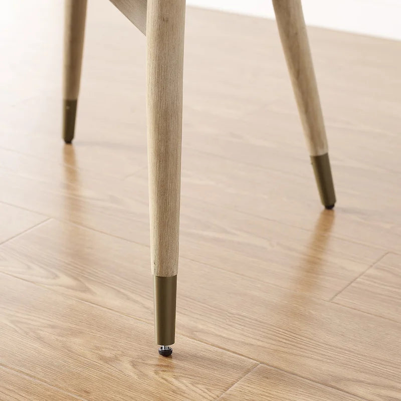 Chaise de salle à manger d'appoint en bois massif du milieu du siècle