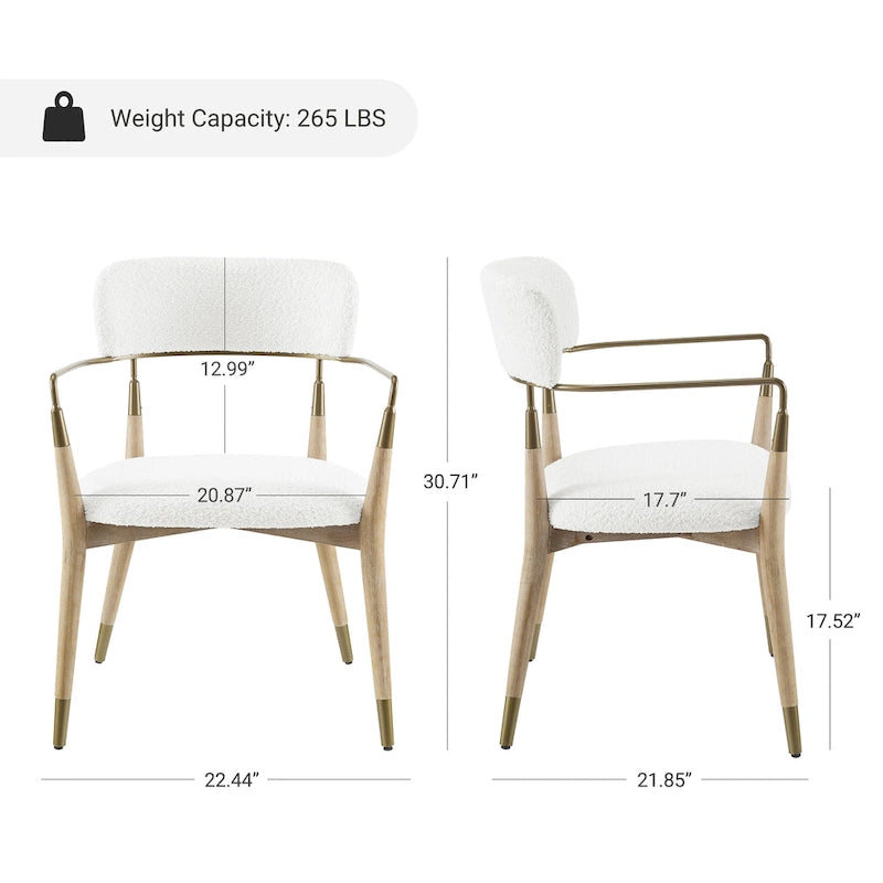 Chaise de salle à manger d'appoint en bois massif du milieu du siècle