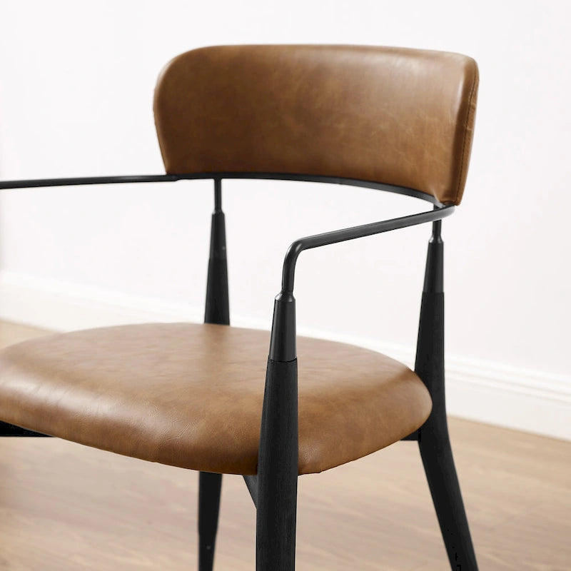Chaise de salle à manger d'appoint en bois massif du milieu du siècle