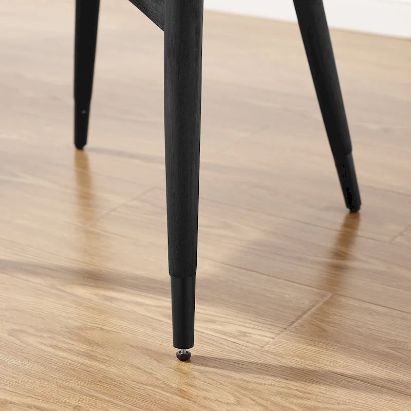 Chaise de salle à manger d'appoint en bois massif du milieu du siècle