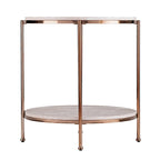 Table d'appoint ronde effet marbre