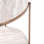 Table d'appoint ronde effet marbre
