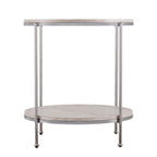 Table d'appoint ronde effet marbre