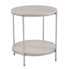 Table d'appoint ronde effet marbre