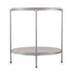 Table d'appoint ronde effet marbre