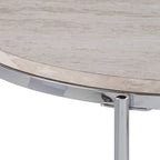 Table d'appoint ronde effet marbre
