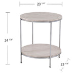 Table d'appoint ronde effet marbre