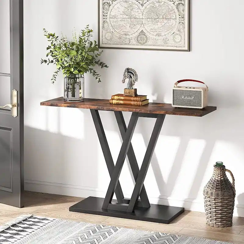 Console étroite de 43 pouces pour entrée et salon