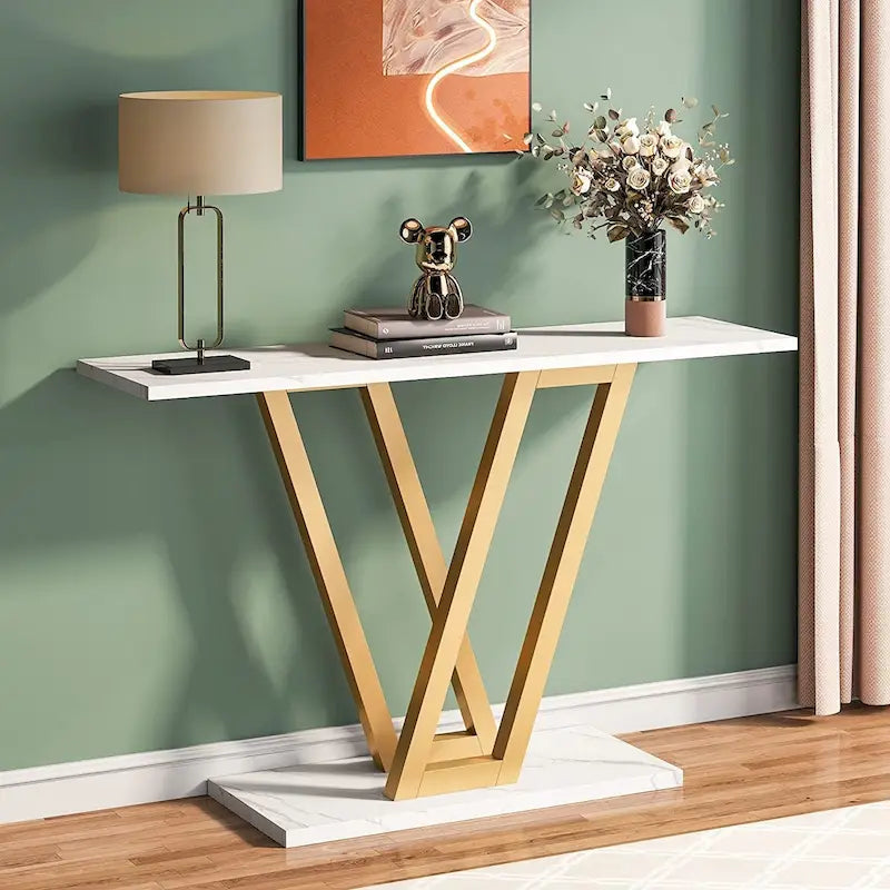 Console étroite de 43 pouces pour entrée et salon