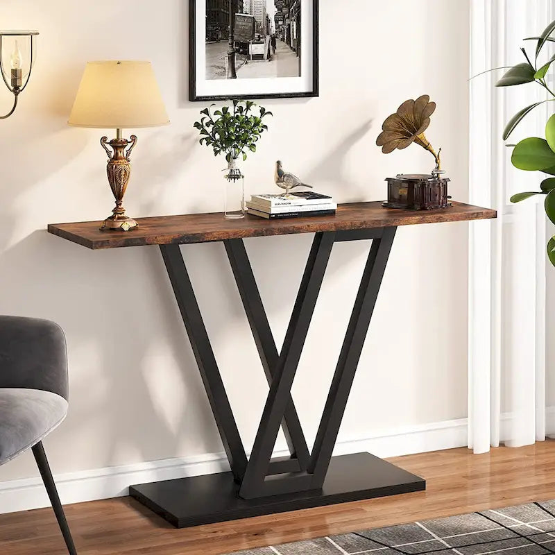 Console étroite de 43 pouces pour entrée et salon