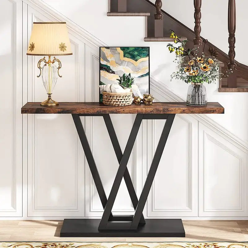 Console étroite de 43 pouces pour entrée et salon