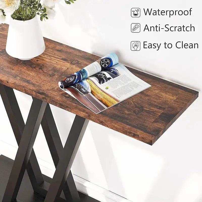 Console étroite de 43 pouces pour entrée et salon