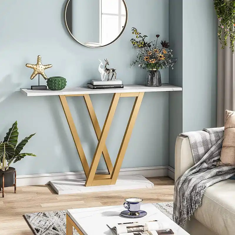 Console étroite de 43 pouces pour entrée et salon