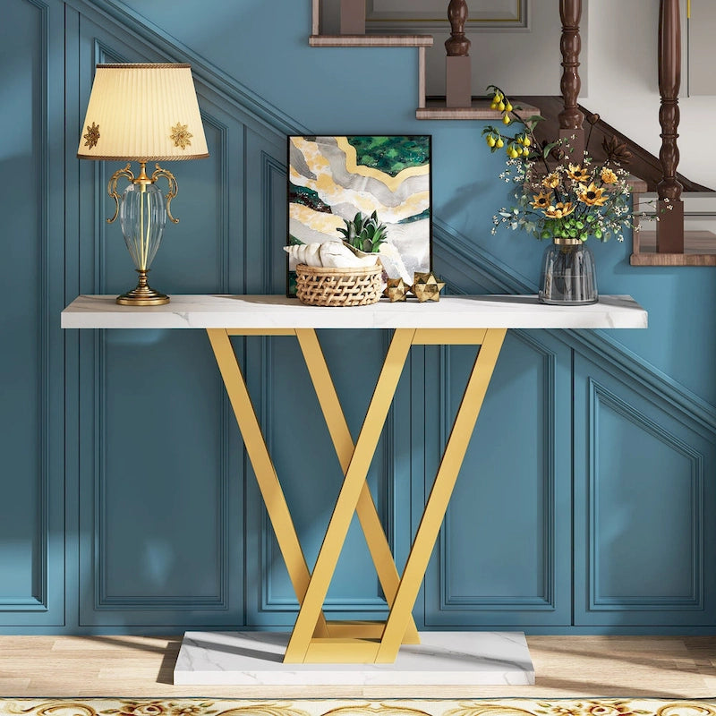Console étroite de 43 pouces pour entrée et salon