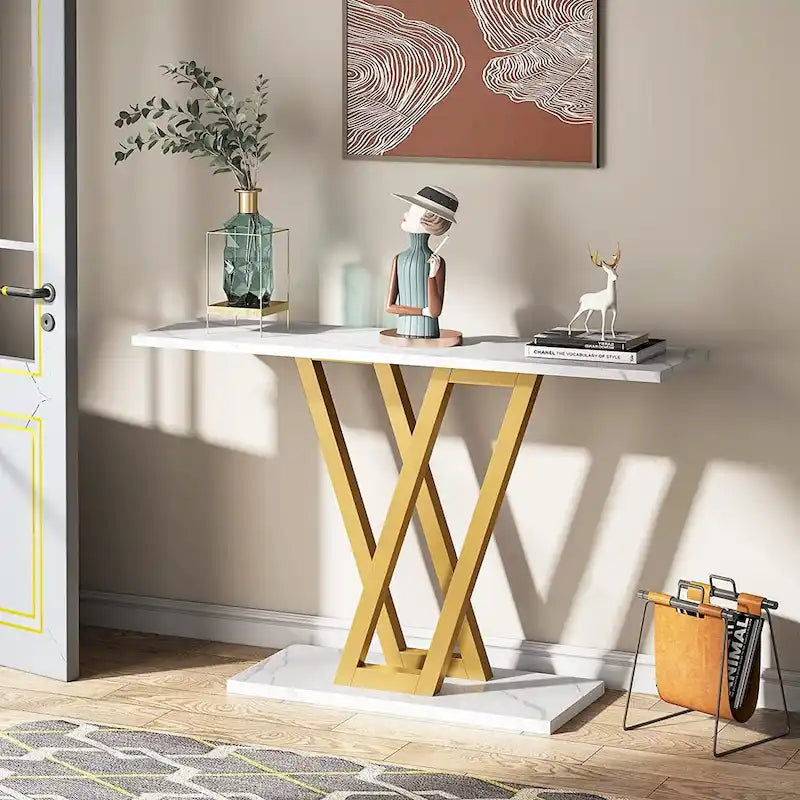Console étroite de 43 pouces pour entrée et salon