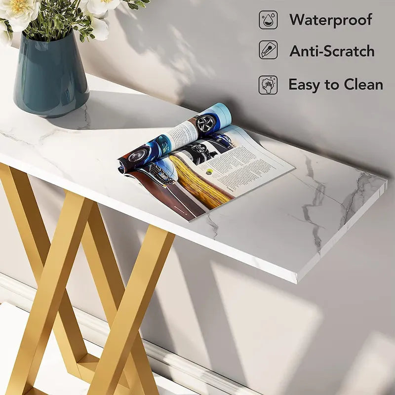 Console étroite de 43 pouces pour entrée et salon