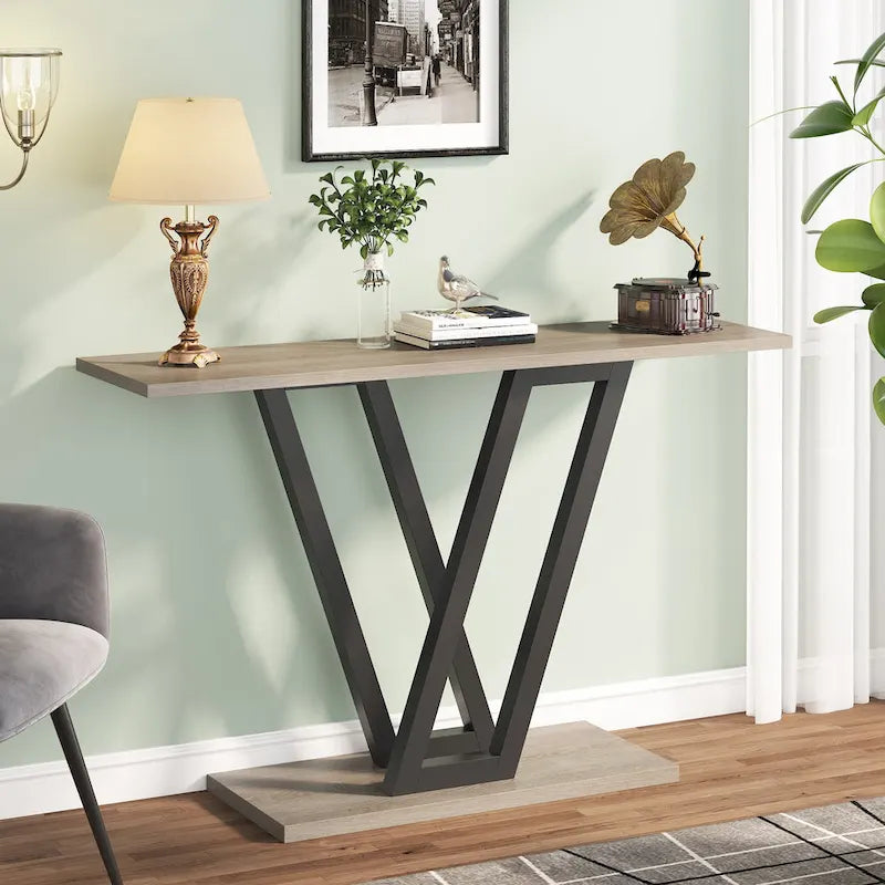 Console étroite de 43 pouces pour entrée et salon
