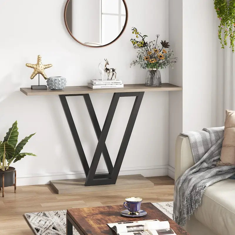 Console étroite de 43 pouces pour entrée et salon