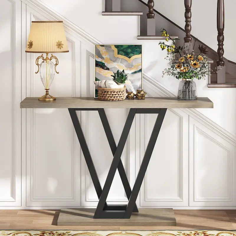 Console étroite de 43 pouces pour entrée et salon