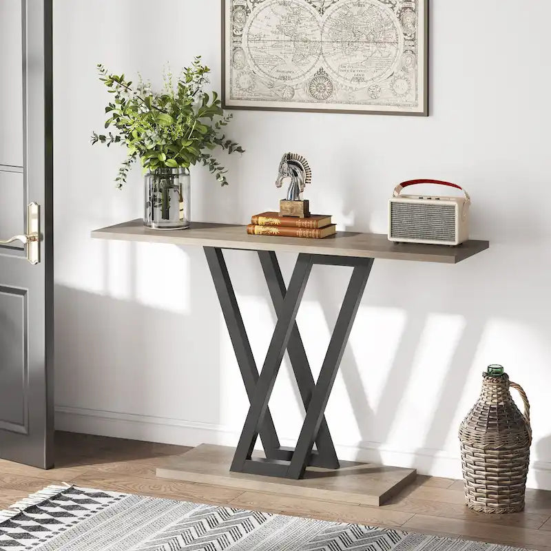 Console étroite de 43 pouces pour entrée et salon