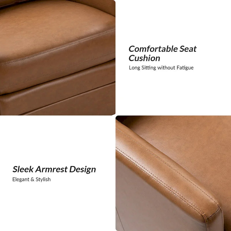 Fauteuil baril pivotant transitoire en similicuir avec base en métal