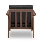 Fauteuil de salon mi-century avec pieds en bois massif et assise rembourrée