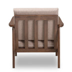 Fauteuil de salon mi-century avec pieds en bois massif et assise rembourrée